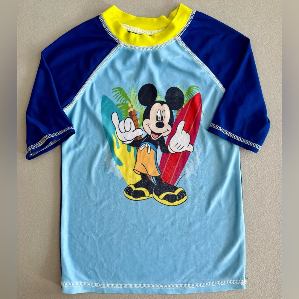 Disney’s Mickey Mouse Rash-guard | UPF 50+ | Blue | Size 3T | Free Gift